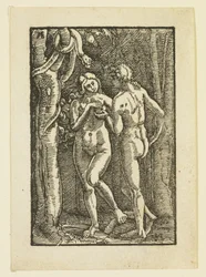 Adam et Ève mangeant le fruit défendu, c.1513